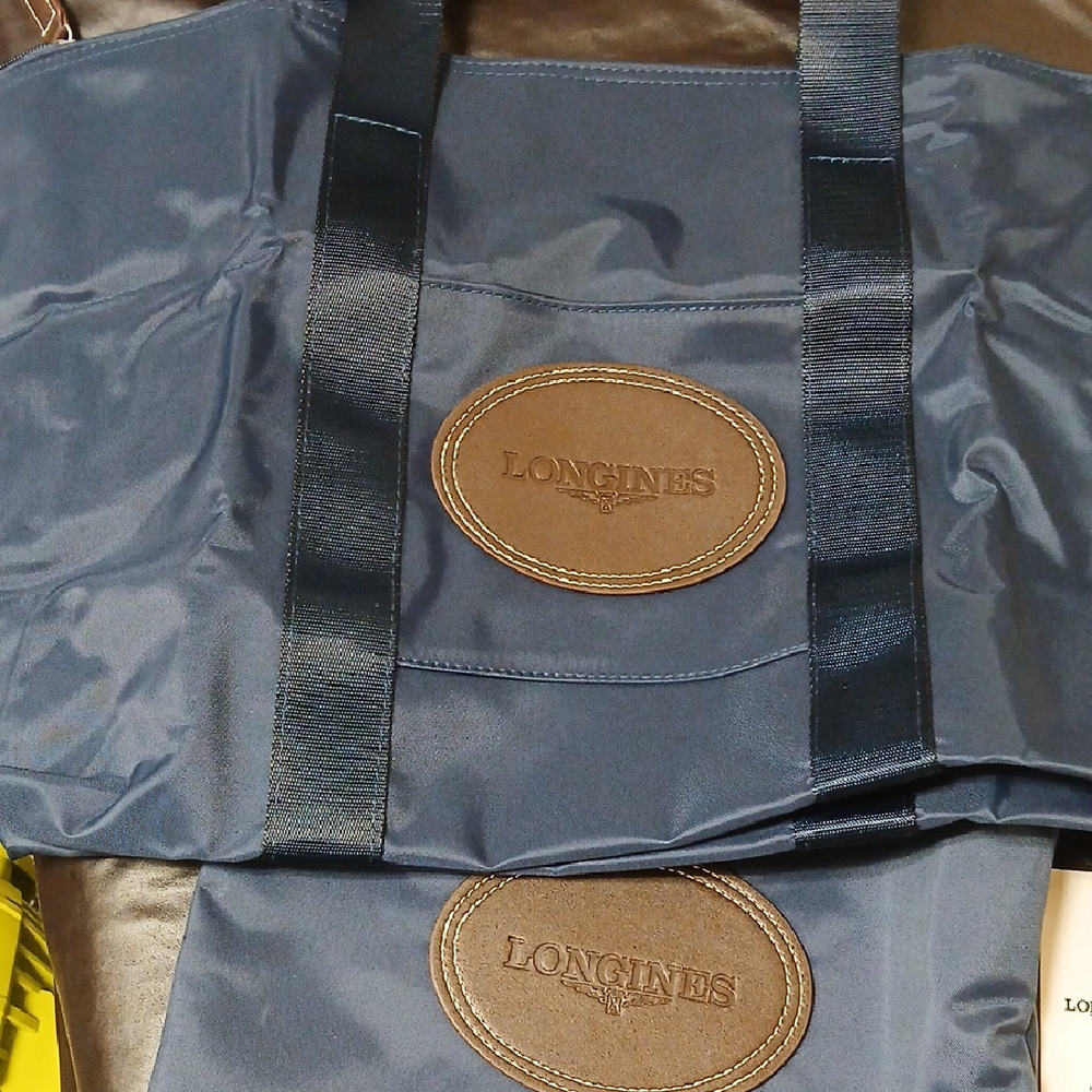 Longines Navy and Brown Men's Backpack - Picture 3 of 7
